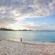 Trunk Bay and the Crowd - photo stitch